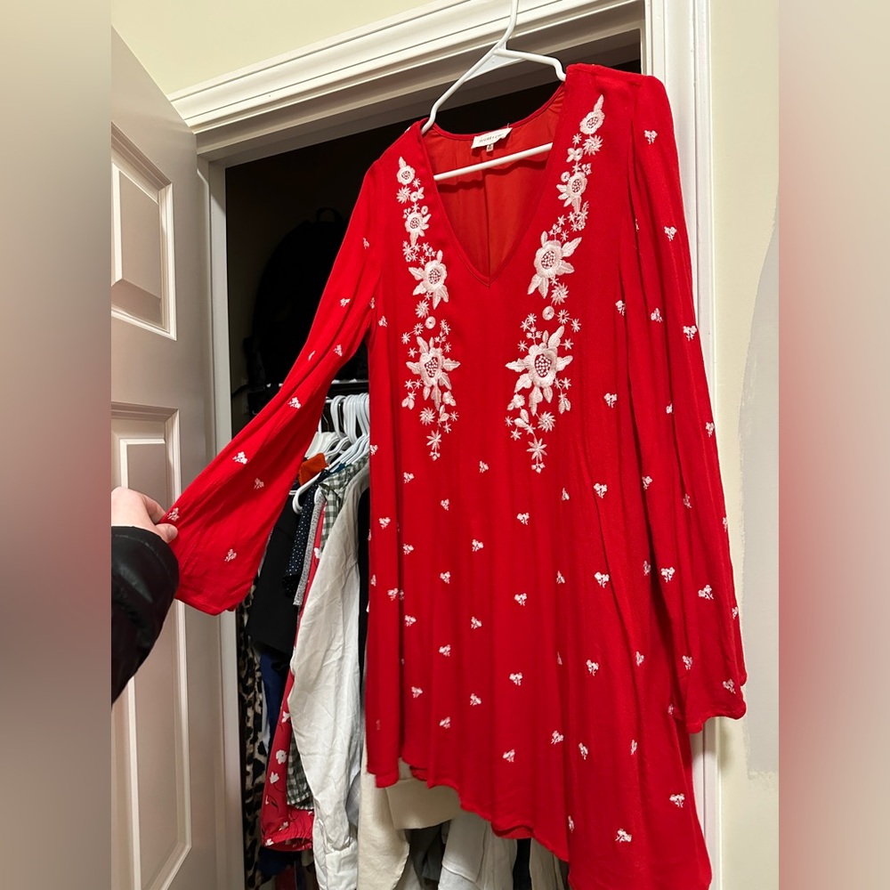 Sugar lips red top/dress size s.